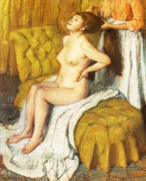  veux Peintre - femme ayant ses cheveux peignée 1895 Edgar Degas
